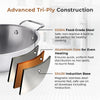 Esspy Tri-Ply Stainless Steel Cookware Set | Kadai + Frypan + Tea/Milk/Sauce pan | Premium Quality | 3 Layer Thick Body | 100% Toxin-free | Non-stick | Induction & Gas Compatible