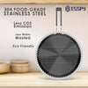 Esspy Triply Stainless Steel Tawa for Roti and Dosa, Chapati Tawa, Induction & Gas Compatible, Metal Utensil Safe, Ergonomically Designed Handles, Honeycomb Pattern