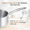 Esspy Tri-Ply Stainless Steel Sauce Pan | Tri-Ply Milk/Tea Pan | Gas, Stove and Induction Compatible for Fast Cooking | Riveted Long Handle | Food Safe & PFOA Free | Scratch Resistant