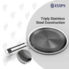 Esspy Triply Stainless Steel Tawa for Roti and Dosa, Chapati Tawa, Induction & Gas Compatible, Metal Utensil Safe, Ergonomically Designed Handles, Honeycomb Pattern