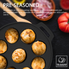 Pre-seasoned Esppy Cast Iron cookware with food on a dark surface