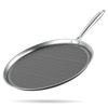 Esspy Honeycomb Triply Non Stick Dosa Tawa | Stainless Steel Tawa for Dosa | Tawa for Roti/Chapati/Paratha | Metal Spatula Friendly, 4.0 mm Thick, Honeycomb Pattern, Riveted Handle, Food Safe