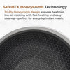 Close-up of a Tri-Ply Honeycomb design with text about SafeHEX Honeycomb Technology.
